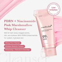 Medicube – PDRN Pink Niacinamide Whipped Cleanser 120 g - Återfuktande - Visa 2