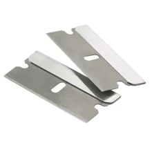 100 lưỡi cạo kính bằng thép không gỉ - dụng cụ làm sạch đa năng cho sơn xe, nhãn dán, decal, sàn, tường và kính - cạo kim loại bền bỉ - 100 chiếc - Xem 2