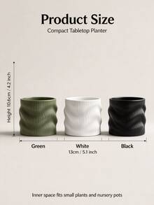 Pot Bunga Artistik Berlipat Melengkung, Eksterior Warna Solid Matte, Pot Tanaman Hias Dalam Ruangan, Dekorasi Lembut untuk Ruangan, Ornamen Tanaman dalam Pot - riak - View 11