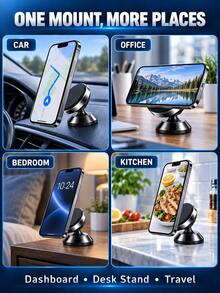 1pc Iron Alloy Magnetic Suction Car Handhold Support,Strong Magnetic Suction Side Handhold Support,Car Steering Wheel Fixed Handhold Support,Car Interior Accessories,Road Trip Essentials,Halloween,Thanksgiving,Cyber Monday,Holiday Gift - A - View 7