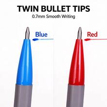 AOPO AO-580 Dual End Blue&Red Ball Point Pen,Smooth Writing For Office Mate,Easy Writing Marking For Office School,For Highlighting Notes,Best Mate For Your Study - Sets - View 5