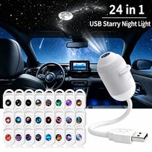 Multi-Pack USB Starry Sky Galaxy Projector Light, 360° Rotating Mini LED Car Ceiling Projector, Adjustable Brightness Touch Control, USB Powered Starry Sky Projector Light, Suitable For Car Interior, Bedroom Ceiling, Wall And Romantic Atmosphere Decoration - A - View 15
