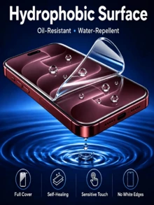 5 片水凝膜螢幕保護貼，適用於 iPhone 18 Pro/18 Pro Max/17/17 Pro Max/17 Pro/Air/16/15/Plus/14/Pro Max/13/12 Pro Max/Mini/11/X/XS/XS MAX/XR/7/8/SE 2/3/Plus [非鋼化玻璃] - 5 件 - 查看 6