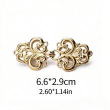 Vintage Style Cardigan Clips, Elegant Metal Shawl Pin Scarf Brooch, Decorative Sweater Dress Fastener For Women's Outfits - Yellow Gold - View 8