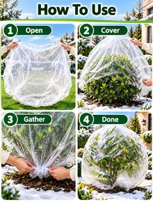 Plant Thermal Cover Winter Tree Frost Protection Cover Anti-Freeze Film Citrus Frost Protection Cover Transparent Plant Cold Protection Cover - Multicolor - View 5