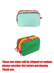 Dopamine Style Color Block Toiletry Bag, Multi-Compartment Design, Portable Travel Toiletry Storage Bag - Multicolor - View 12