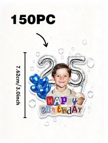Stiker Ulang Tahun Foto Personalisasi, Stiker Wajah Kustom dengan Angka Usia, Label Ulang Tahun Kolase Vintage, Stiker Pesta Foto Kustom untuk Pembungkus Kado, Suvenir Pesta, Gelas, Tas, Undangan & Dekorasi Ulang Tahun - Multiwarna 2 - View 19