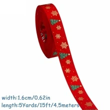 Christmas Ribbon With Santa Traditional Red Green Plaid Xmas Tree Merry Christmas Elk Reindeer Snowflake Bow Bear Mistletoe Pattern For Gift Wrapping Bow Wreath DIY Craft Festive Holiday Home Decor Baking Supply - Multicolor - View 19