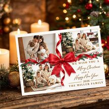 Personalized Christmas Cards, Customized Family Photo Cards, Wedding Table Decor, Customizable Event Cards, Personalized Cards, Suitable For Wedding Banquets, Wedding Parties, Christmas Greetings, Birthday Cards - Greeting Cards - View 5