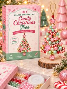 DIY Beaded Christmas Decoration Set, 4 Styles Handmade Beaded Tree Hanging Ornaments, Holiday Craft DIY Kit For Beginners, Gift Box Christmas Beading Project, Make Your Own Christmas Tree Hanging Decorations, Suitable For Tree Decor And Seasonal Gifts - Multi-color - View 16