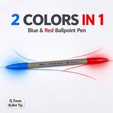 AOPO AO-580 Dual End Blue&Red Ball Point Pen,Smooth Writing For Office Mate,Easy Writing Marking For Office School,For Highlighting Notes,Best Mate For Your Study - Sets - View 3