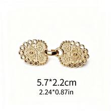 Vintage Style Cardigan Clips, Elegant Metal Shawl Pin Scarf Brooch, Decorative Sweater Dress Fastener For Women's Outfits - Yellow Gold - View 10