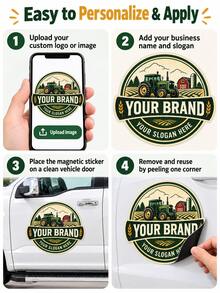 Custom Car Magnetic Signs, Personalized Logo Suitable For Cars, Trucks, Waterproof Design, Promote Your Commercial Vehicle, Professional Printing And Die-Cutting - Multicolor - View 5