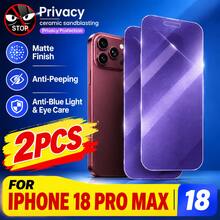 2片裝防藍光PET材質螢幕保護貼，相容 iPhone 17 Pro Max，亦相容 iPhone 17 Pro Max/17 Pro/17E/17P Pro/16/16 Plus/15 Pro/15/14/13/12/11/XR/XS，全螢幕覆蓋 | 護眼 | 防指紋 | 相容手機殼 - 黑色 - 查看 1