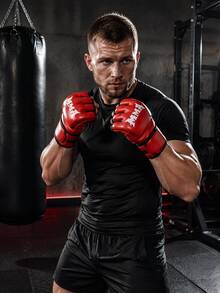 Half Finger MMA Boxing Gloves, Sanda Thickened Adult Gloves For Punching Bag, Sandbag, Combat And Fighting - Multicolor - View 3