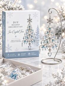 DIY Beaded Christmas Decoration Set, 4 Styles Handmade Beaded Tree Hanging Ornaments, Holiday Craft DIY Kit For Beginners, Gift Box Christmas Beading Project, Make Your Own Christmas Tree Hanging Decorations, Suitable For Tree Decor And Seasonal Gifts - Multi-color - View 10