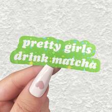 Pretty Girls Drink Matcha. Bookish For Kindle Reader Gift Waterproof Laminated Vinyl Sticker - Vinyl - View 16