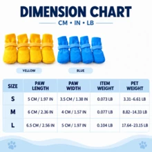 4pcs Waterproof Pet Dog Shoes, PVC Material With Anti-Slip Function, Waterproof Anti-Slip Soft Cushion Sole, Equipped With Adjustable Claw Protection Device, Suitable For Medium To Large Dogs, Ideal For Outdoor Walking, Hiking, And Wet Surface Use. - Multicolor - View 3