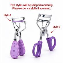 Star-Shaped Embossed Handle Eyelash Curler, Portable Metal Eyelash Curler, Cute Macaron Color Women's Makeup Eyelash Curler Tool - Multicolor - View 16