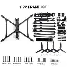 Paket Kit Rangka Drone FPV Mark4 10 Inci Serat Karbon Jarak Sumbu Roda 427mm Lengan 7mm dengan 2 Pasang Baling-Baling & Dudukan Antena Cetak 3D untuk Balap Freestyle - View 5