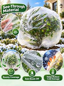 Plant Thermal Cover Winter Tree Frost Protection Cover Anti-Freeze Film Citrus Frost Protection Cover Transparent Plant Cold Protection Cover - Multicolor - View 8