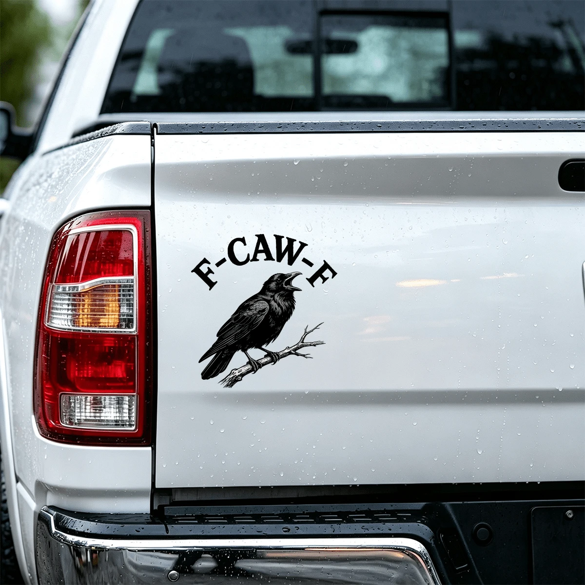 1pc Humorous Black Crow "F-CAW-F" Vinyl Sticker - 6 Inch Car Sticker, Suitable For Vehicles, Trucks And Accessories, Motorcycles, Helmets, Laptops, Walls, Windows, Humorous Bird Sticker, Vehicle Decoration | Humorous Sticker | Home Sticker, Funny Sticker, Motorcycle Sticker - A - View 1