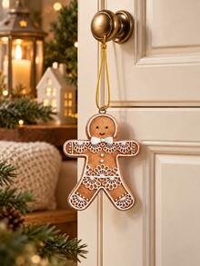 3Pcs Gingerbread Christmas Tree Ornaments Set, Gingerbread Man, Gingerbread House & Christmas Tree Hanging Decorations, Cute Xmas Tree Decor, Holiday Home Party Decorations, Christmas Gifts - Multicolor - View 8