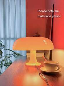 Rechargeable Metal Dimmable Touch Mushroom Desk Lamp Orange & White Modern Decorative Table Lamp Suitable For Bedroom Living Room Home Party Indoor Night Light Bedside Reading Decor Lamp Home Decoration Accessory - A - View 10