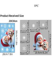 1pc Delightful Christmas Window Clings With Static Adhesion Double Sided Xmas Glass Decals For Homemakers And Retailers Removable Santa Window Stickers For Glass Door Showcase Display Holiday Glass Decals Home Room Decor Christmas Window Decals - Multiple Styles - View 19