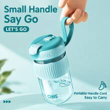 QWE Tritan Portable Water Bottle 500ML Tritan Body PP Lid Straw Summer Portable Student Water Bottle - Lime Green - View 7