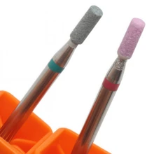Easy Nail 1Pc Quartz Nail Drill Bit, Green/Red Mark Options, Flat Grinding Head For Electric Manicure Nail Drill - Multicolor - View 9