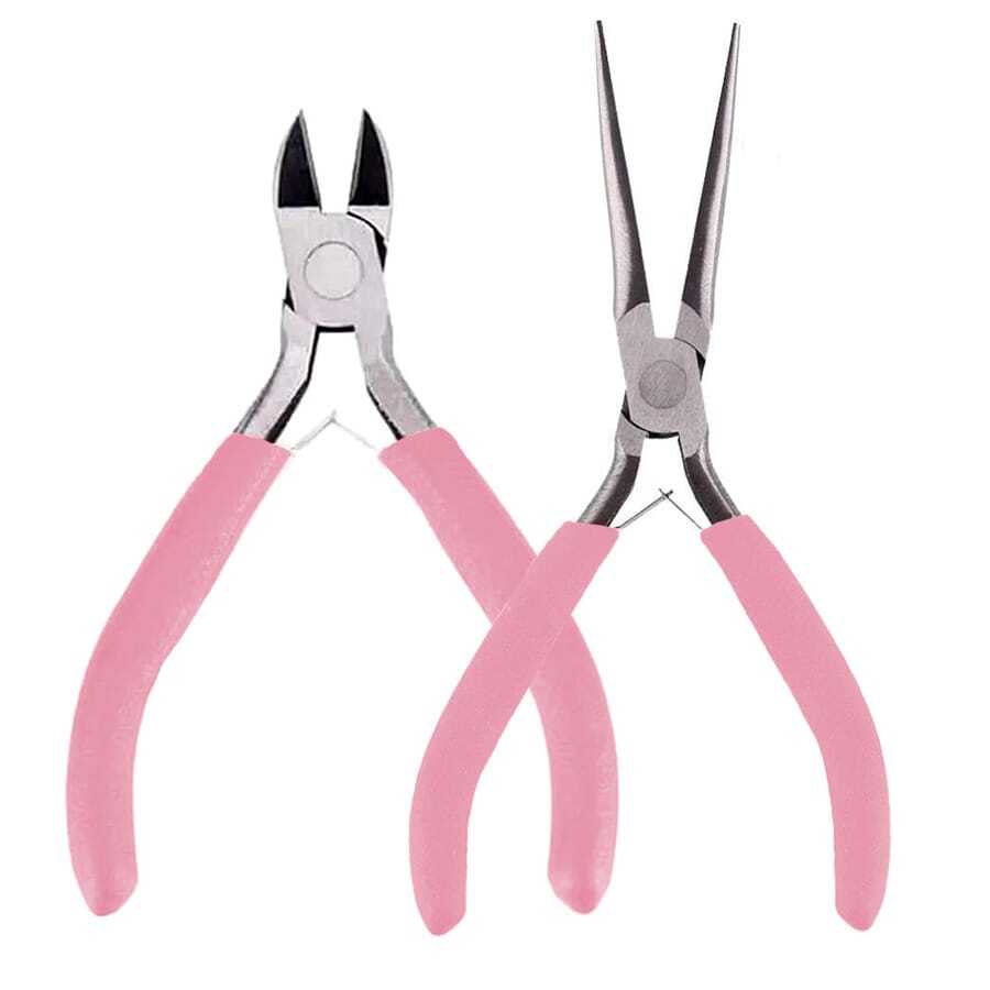 1/2pcs Jewelry Pliers Long Nose Pliers, Small Side Cutter Pliers For Jewelry Making, Holding Small Objects, Picking Up Pins, Cutting Guitar Strings, Bending Metal Wire, Suitable For DIY - Multicolor - View 1