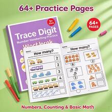 1 Kids Preschool Math Activity Workbooks, Number Writing & Counting ...