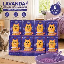 Arena para gatos de tofu, 48 litros por paquete, 6 litros por bolsa, 8 bolsas en total. Se aglomera fácilmente, controla los olores sin generar polvo y viene en varios aromas. Imprescindible para hogares con varios gatos y para quienes buscan abastecerse. - 48 L - Ver 1