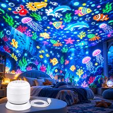 1pc Ocean Animal Projection Lamp, Starry Night Light, Underwater World Atmosphere Projector For Room, Birthday Gift, Christmas Gift, Holiday Gift - USB-powered Version - View 8