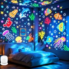 1pc Ocean Animal Projection Lamp, Starry Night Light, Underwater World Atmosphere Projector For Room, Birthday Gift, Christmas Gift, Holiday Gift - USB-powered Version - View 6