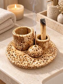 Incense Stick Holder, Multi-Functional Handmade Incense Burner, Suitable For Palo Santo And Sage Incense Sticks, Burning Use, With Ash Tray, Suitable For Meditation And Yoga Room - 1PC - View 4