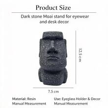 1pc Moai Eyeglass Holder, 12.5cm Stone Style Spectacle Stand, 4 Colors Novelty Desk Organizer & Home Decor For Office, Bedside Table, Gift - Multi-color - View 8