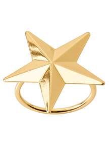6pcs Christmas Star Napkin Rings Xmas Table Decor Festive Napkin Holder Five Pointed Star Accent Holiday Tabletop Decoration For Dinner Party Banquet Family Gathering Rustic Seasonal Table Setting Ornament For Kitchen Dining Table Holiday Celebration - Style 2 - View 11