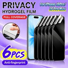 6pcs Anti-Peeping Hydrogel Screen Protector, Privacy Protection, Full Edge Coverage, Wear-Resistant Durable Phone Film, Suitable For Phone Duo/Phone18 Pro Max/Phone18 Pro/Phone 17Pro Max/17 Air/17/17E/16 Pro Max/16Plus/15/14/13/12/11/XS Max7, Non-Glass Hydrogel Film, Use With Scraper Card - Black - View 7