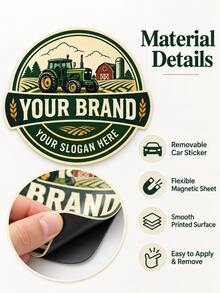 Custom Car Magnetic Signs, Personalized Logo Suitable For Cars, Trucks, Waterproof Design, Promote Your Commercial Vehicle, Professional Printing And Die-Cutting - Multicolor - View 3