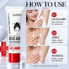 SADOER 2pcs/Set Krim Pencerah Ketiak dengan Niacinamide dan Kolagen, Losion Pelembap Tubuh untuk Bintik Hitam dan Kulit Kering Kasar di Ketiak, Formula Ringan dan Cepat Meresap untuk Penggunaan Sehari-hari - Beraneka warna - View 10