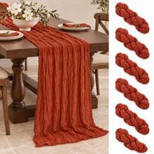 10 Pack Terracotta Cheesecloth Table Runner, Soft Sheer Gauze Fabric, Boho Rustic Table Decor For Wedding Reception, Bridal Shower, Baby Shower, Birthday Party, Thanksgiving, Holiday Events, Farmhouse Dining Table, Table Centerpiece And Home Decor - Multicolor - View 31