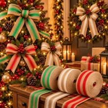 Jute Ribbon, Natural Jute Suitable For Christmas Decoration, Christmas Tree, Window Display, Hanging Ornaments, Sleigh And Christmas Stocking Decoration - Multicolor - View 3