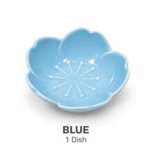 WGROOM 1-Piece Cherry Blossom Condiment Dish (1 Ceramic Dish), Flower-Shaped Ceramic Dipping Sauce Bowl For Soy Sauce, Spices, Snacks And Appetizers, 3 Colors - Multicolor - View 10