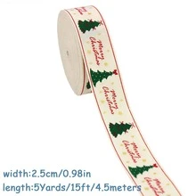 Christmas Ribbon With Santa Traditional Red Green Plaid Xmas Tree Merry Christmas Elk Reindeer Snowflake Bow Bear Mistletoe Pattern For Gift Wrapping Bow Wreath DIY Craft Festive Holiday Home Decor Baking Supply - Multicolor - View 25