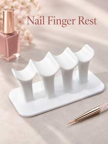 4-Finger Manicure Hand Rest, Ergonomic 4-Slot Finger Support Stand With Textured Non-Slip Surface And Stable Base, Salon Manicure Hand Pillow, Rhinestone Decor, Manicurist Tools And Nail Supplies - Multicolor - View 8