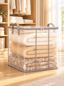 Large Capacity Clothing Storage Bag, Foldable Fabric Storage Box, Organizes Clothes, Wardrobe Organization, Equipped With Reinforced Handles For Easy Dragging; Durable And Waterproof, Foldable And Portable, Suitable For College Dorms, Home, Office And Travel; Ideal Choice For Students And Professionals (Available In Multiple Sizes). - Multicolor - View 7