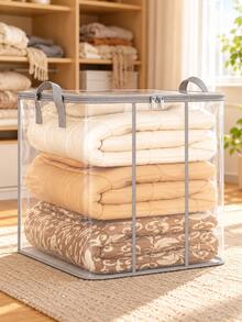 Large Capacity Clothing Storage Bag, Foldable Fabric Storage Box, Organizes Clothes, Wardrobe Organization, Equipped With Reinforced Handles For Easy Dragging; Durable And Waterproof, Foldable And Portable, Suitable For College Dorms, Home, Office And Travel; Ideal Choice For Students And Professionals (Available In Multiple Sizes). - Multicolor - View 10