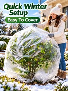 Plant Thermal Cover Winter Tree Frost Protection Cover Anti-Freeze Film Citrus Frost Protection Cover Transparent Plant Cold Protection Cover - Multicolor - View 6